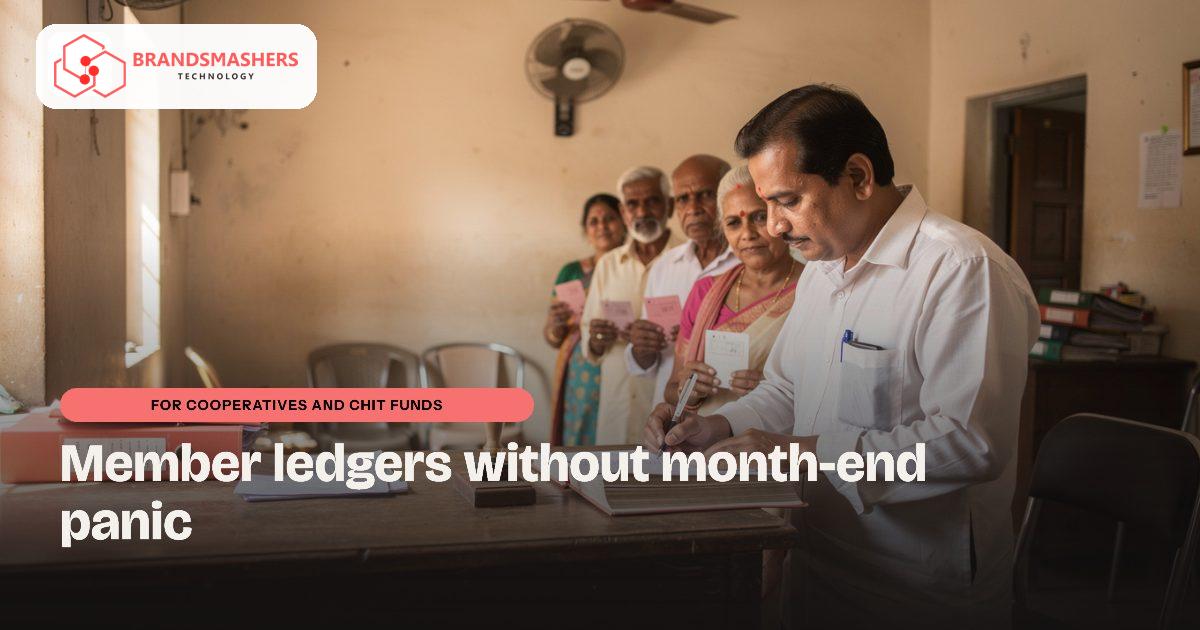 Cooperative societies and chit funds: Member Ledgers Without the Monthly Reconciliation Panic