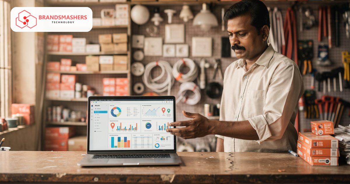 Software in use at electrical and hardware wholesalers